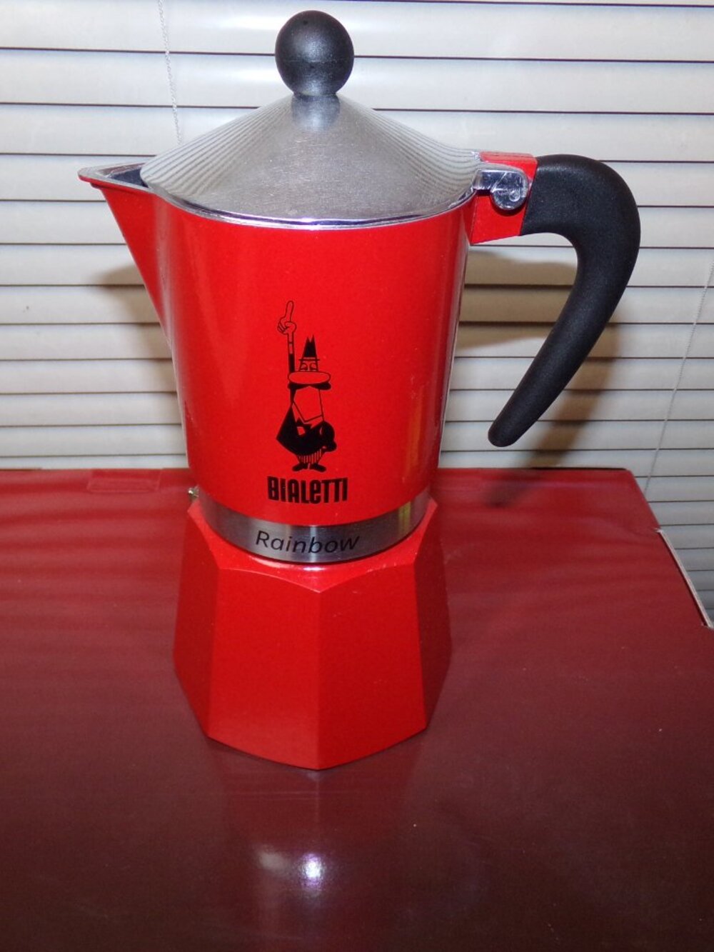 BIALETTI Rainbow (Red) 6 cup Express Maker New - Picture 3 of 11